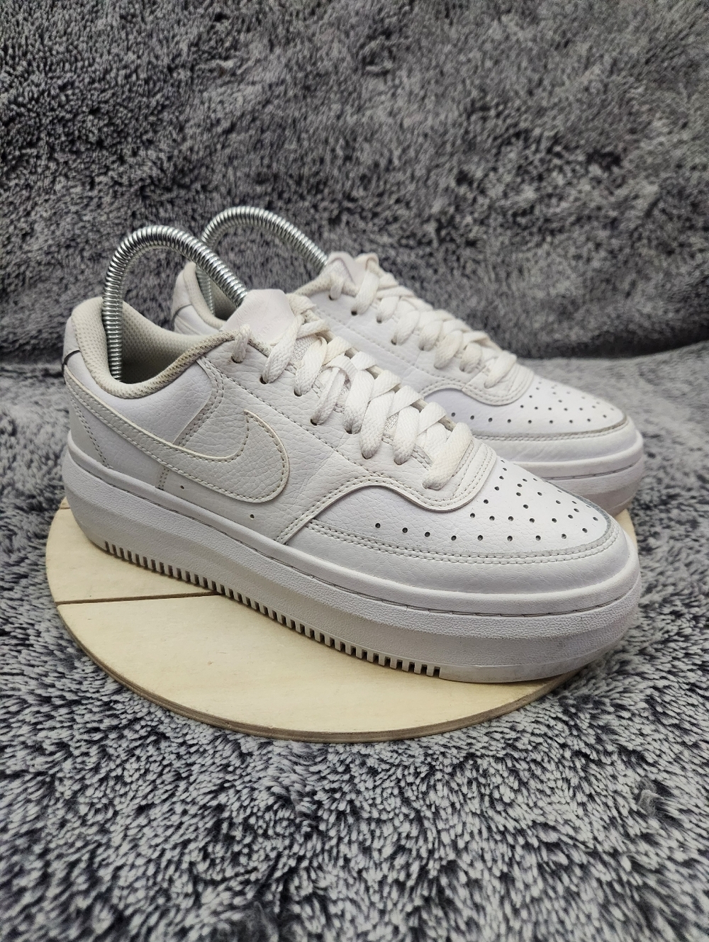 Nike Court Vision Alta Triple White Shoes Women's Size 7.5